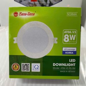 Đèn LED Downlight âm trần 8W ánh sáng trắng AT06.V3 90/8W 6500K Rạng Đông