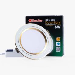 Đèn LED Downlight âm trần 8W lỗ khoét 90mm viền vàng đổi màu AT20 90/8W (G) Rạng Đông