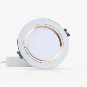 Đèn LED Downlight âm trần 8W viền vàng ánh sáng trắng AT10 90/8W 6500K (G) Rạng Đông
