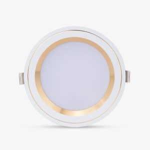 Đèn LED Downlight âm trần 8W viền vàng lỗ khoét 90mm đổi màu AT48 90/8W (G) Rạng Đông
