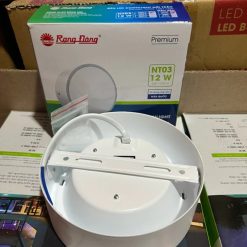 Đèn LED Downlight nổi trần 12W màu trắng ánh sáng trắng NT03 120/12W 6500K Rạng Đông