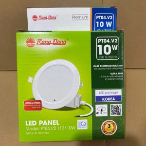 Đèn LED Panel âm trần 10W lỗ khoét 110mm ánh sáng trắng PT04.V2 110/10W 6500K Rạng Đông