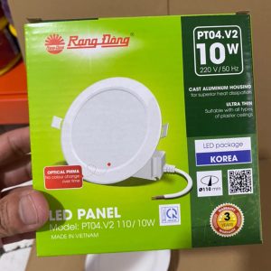 Đèn LED Panel âm trần 10W lỗ khoét 110mm ánh sáng vàng PT04.V2 110/10W 3000K Rạng Đông