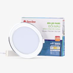 Đèn LED Panel âm trần 12W lỗ khoét 135mm viền vàng đổi màu PT05 135/12W (G) Rạng Đông