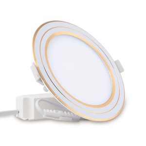 Đèn LED Panel âm trần 8W lỗ khoét 90mm viền vàng đổi màu PT05 90/8W (G) Rạng Đông 