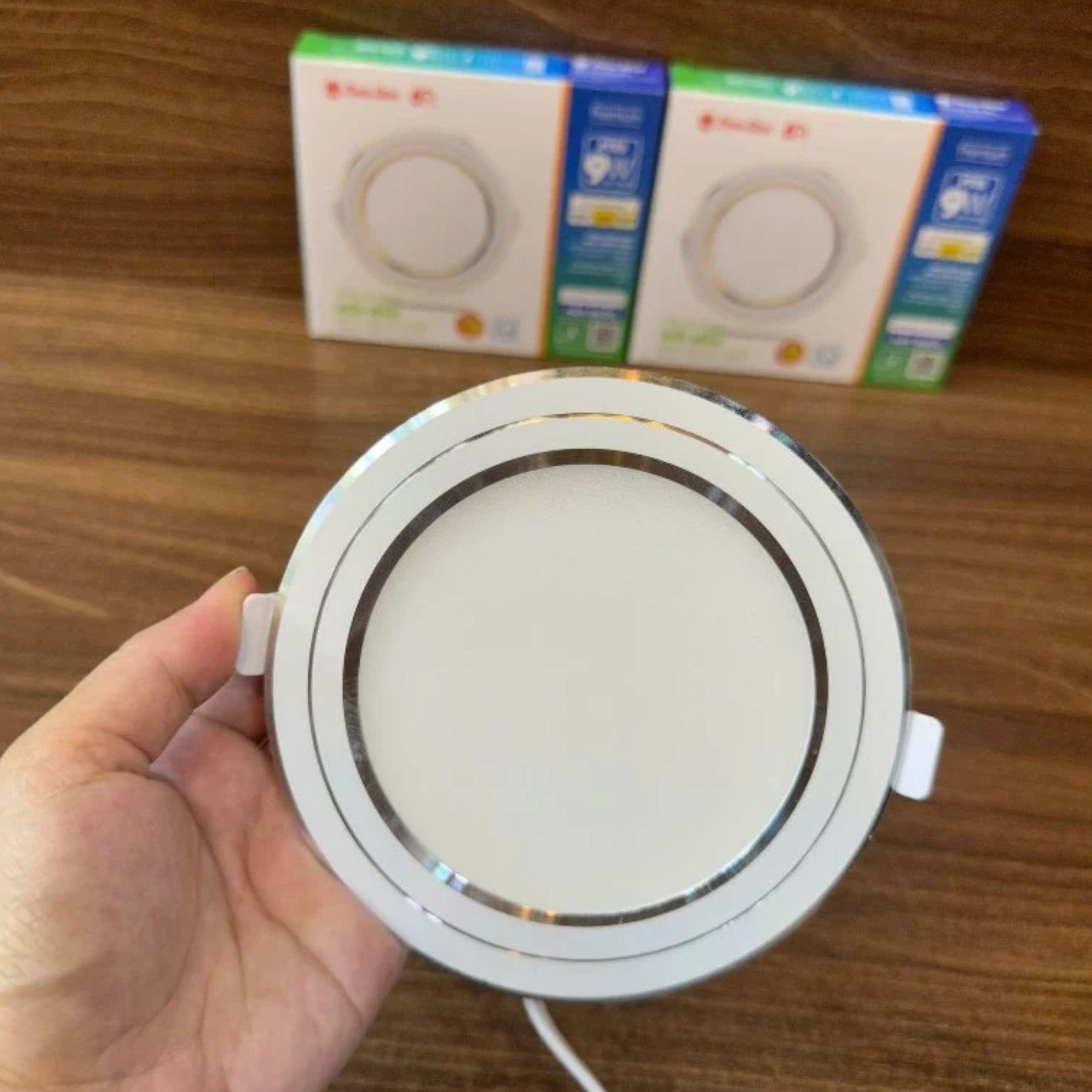 Đèn LED Panel âm trần 9W lỗ khoét 135mm ánh sáng trắng PT05 135/9W 6500K Rạng Đông