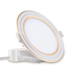 Đèn LED Panel âm trần 9W lỗ khoét 135mm viền vàng ánh sáng trắng PT05 135/9W 6500K (G) Rạng Đông
