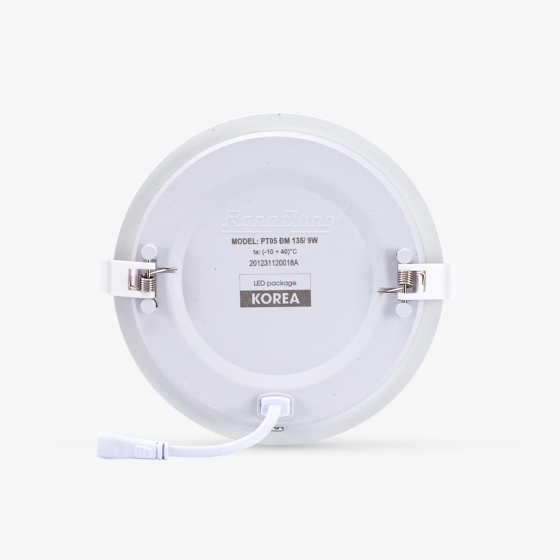 Đèn LED Panel âm trần 9W lỗ khoét 135mm viền vàng đổi màu PT05 135/9W (G) Rạng Đông