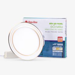 Đèn LED Panel âm trần 9W lỗ khoét 135mm viền vàng đổi màu PT05 135/9W (G) Rạng Đông
