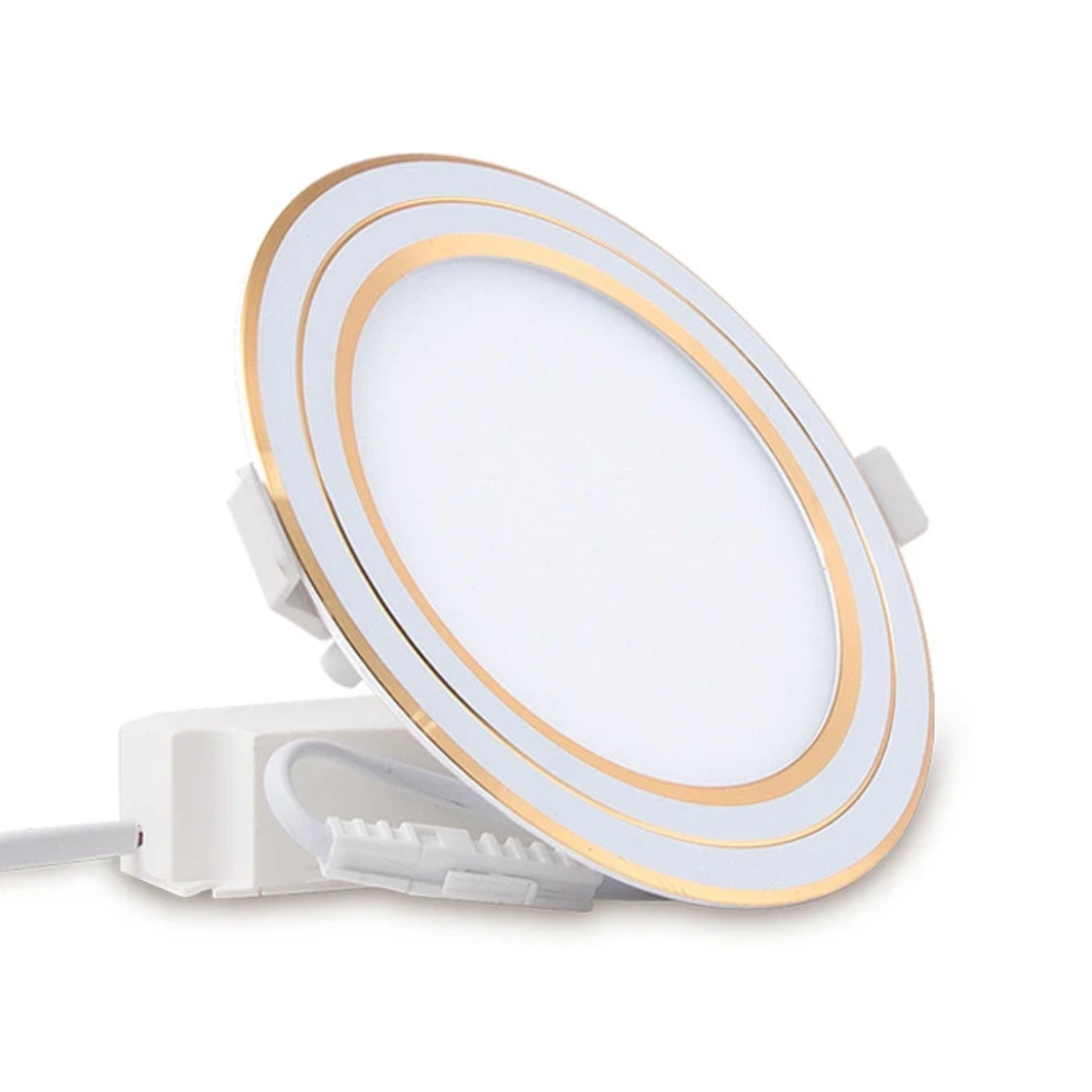 Đèn LED Panel âm trần 9W lỗ khoét 135mm viền vàng đổi màu PT05 135/9W (G) Rạng Đông