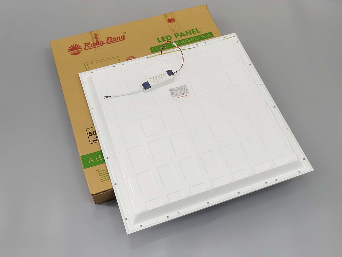 Đèn LED Panel âm trần hình vuông 50W ánh sáng vàng P08 600x600/50W 3000K Rạng Đông