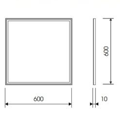 Đèn LED Panel âm trần hình vuông 50W ánh sáng vàng P08 600x600/50W 3000K Rạng Đông