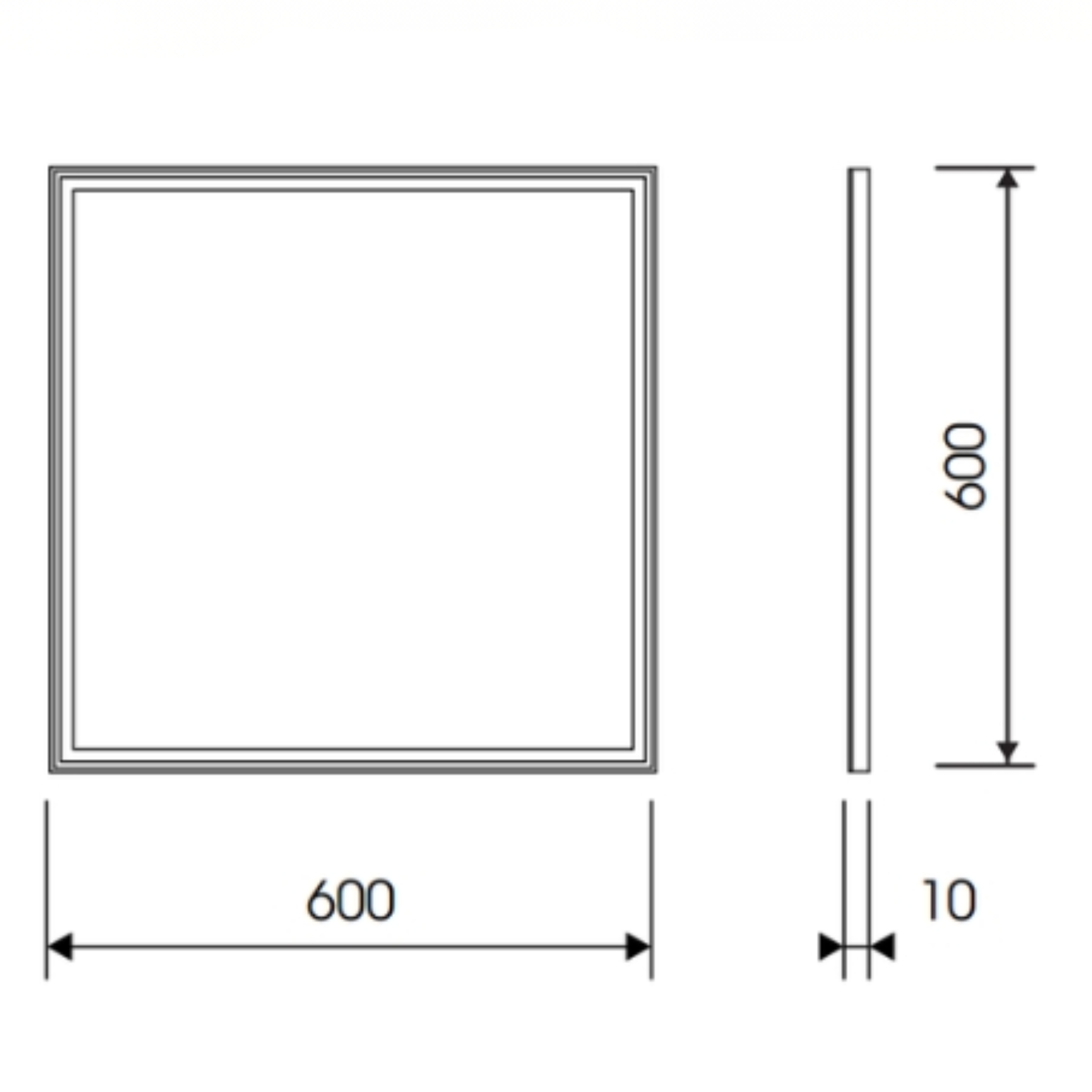 Đèn LED Panel âm trần hình vuông 50W ánh sáng vàng P08 600x600/50W 3000K Rạng Đông