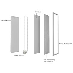 Đèn LED Panel chống chói chữ nhật 50W ánh sáng trắng P06.UGR19 300x1200/50W 6500K Rạng Đông