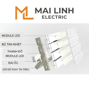 Đèn LED chiếu pha 400W ánh sáng trắng 5000K góc chiếu 60 độ CP07 400W 5000K (60 độ) Rạng Đông 