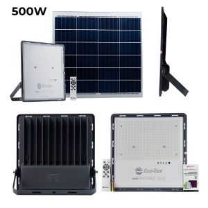 Đèn LED chiếu pha năng lượng mặt trời cảm biến 500W Ánh sáng trắng - Model : CP03.SL.RAD 500W.V2 6500K Rạng Đông