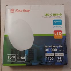 Đèn LED ốp trần đế nhôm 15W ánh sáng trắng LN12 170/15W 6500K Rạng Đông