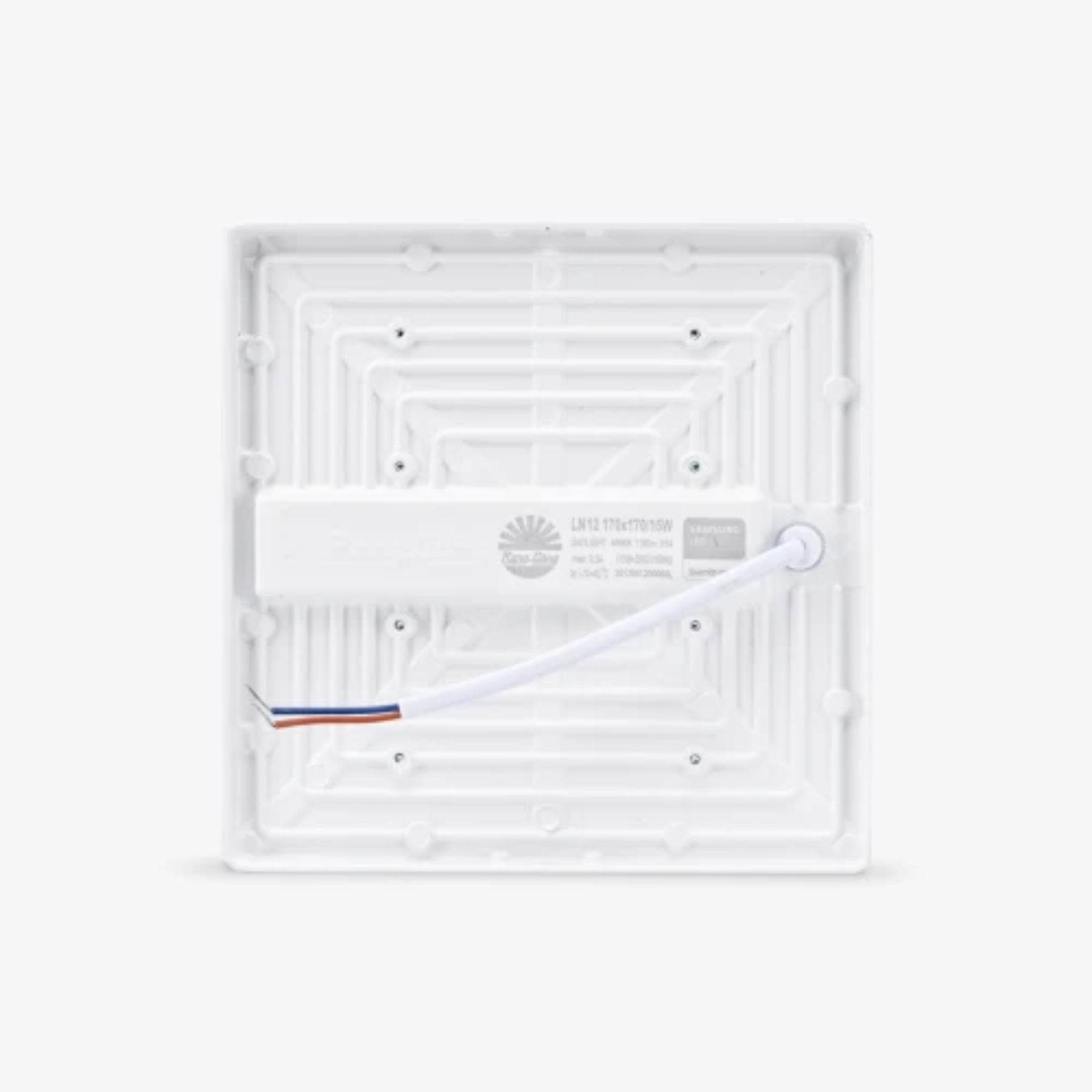 Đèn LED ốp trần đế nhôm vuông 15W ánh sáng trắng LN12 170x170/15W 6500K Rạng Đông