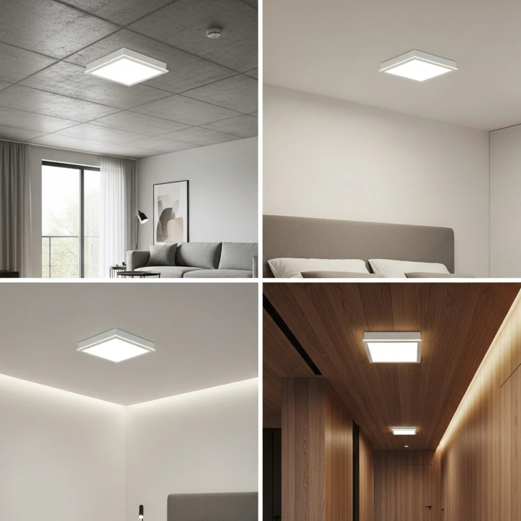 Đèn LED ốp trần đế nhôm vuông 15W ánh sáng trắng LN12 170x170/15W 6500K Rạng Đông