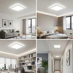 Đèn LED ốp trần đế nhôm vuông 22W ánh sáng trắng LN12 220x220/22W 6500K Rạng Đông