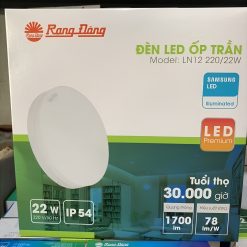Đèn LED ốp trần đổi màu 22W đế nhôm LN12 220/22W Rạng Đông
