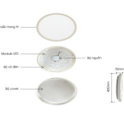 Đèn LED ốp trần đổi màu 40W nhựa LN28 400/40W Rạng Đông