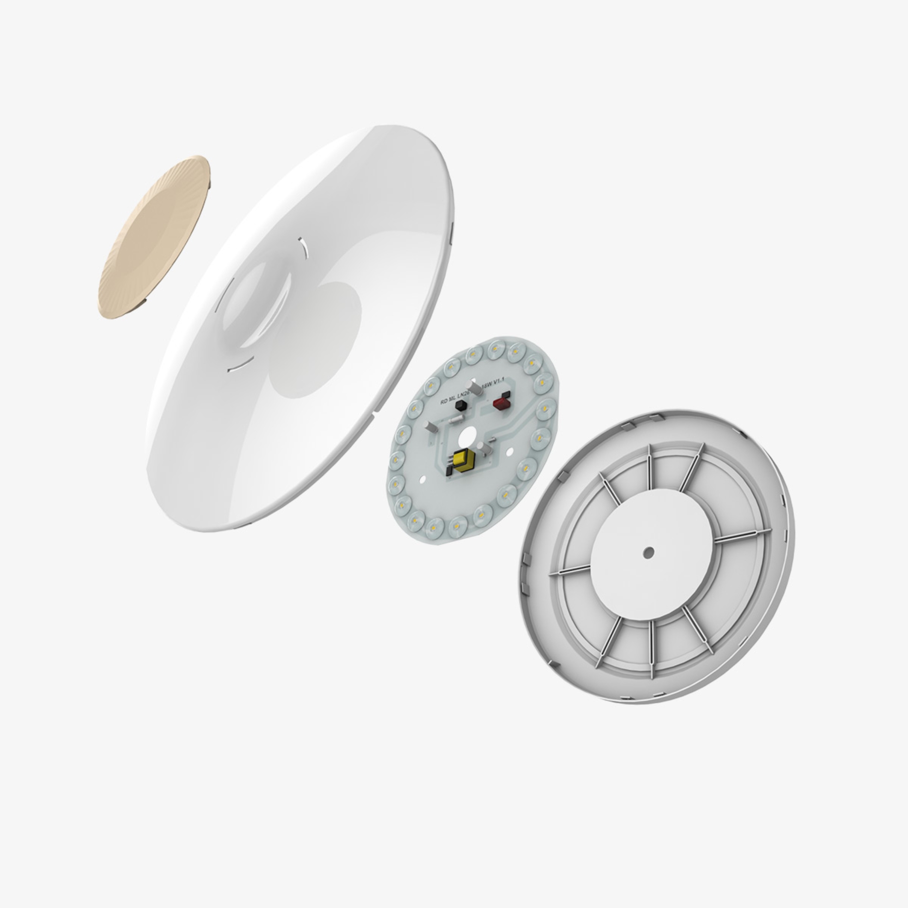 Đèn LED ốp trần nhựa 18W ánh sáng trắng LN26 250/18W 6500K Rạng Đông