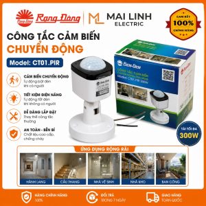Công tắc cảm biến chuyển động thông minh CT01.PIR 300W Rạng Đông