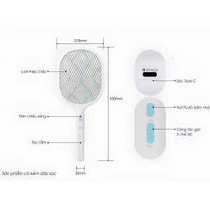Vợt bắt muỗi 3.5W VBM RD.06 Rạng Đông