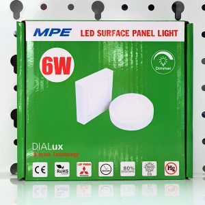 Đèn LED Panel ốp nổi nhôm mặt vuông 6W ánh sáng vàng SSPL-6V MPE