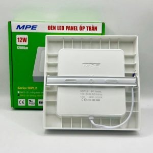 Đèn LED Panel ốp nổi nhựa mặt vuông 12W ánh sáng vàng SSPL2-12V MPE