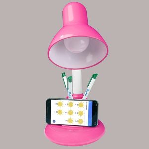 Đèn bàn học bảo vệ thị lực 5W tích hợp hộc để bút và giá đỡ điện thoại màu hồng ánh sáng trắng TL9-PK/5T MPE