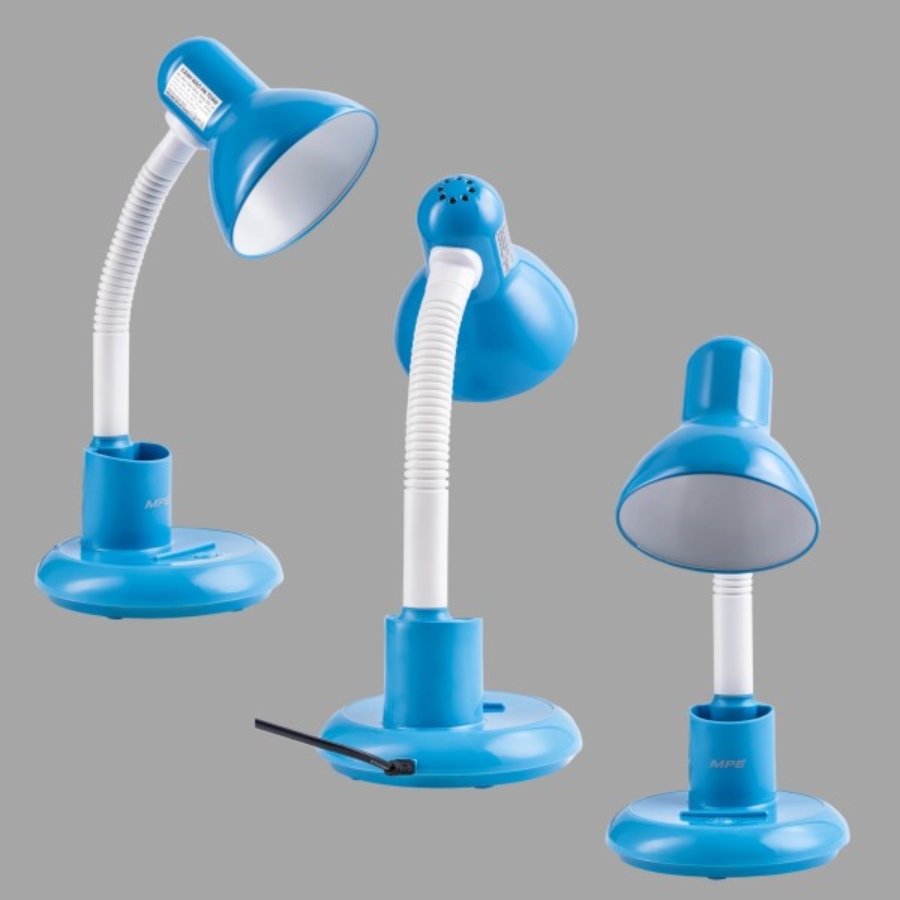 Đèn bàn học bảo vệ thị lực 5W tích hợp hộc để bút và giá đỡ điện thoại màu xanh ánh sáng trắng TL9-BL/5T MPE