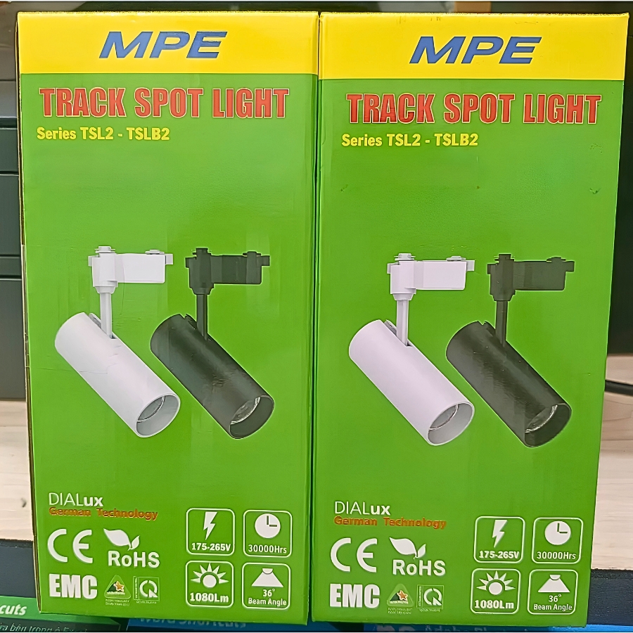 Đèn led chiếu điểm gắn ray màu đen 8W ánh sáng trung tính TSLB2-8N MPE