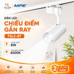Đèn led chiếu điểm gắn ray màu trắng 8W ánh sáng trắng TSL2-8T MPE