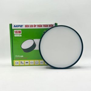 Đèn led downlight ốp nổi tràn viền đen 16W ánh sáng vàng SRDLB-16V MPE