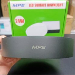 Đèn led downlight ốp nổi tràn viền đen 24W ánh sáng vàng SRDLB-24V MPE