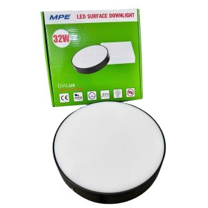Đèn led downlight ốp nổi tràn viền đen 32W ánh sáng vàng SRDLB-32V MPE