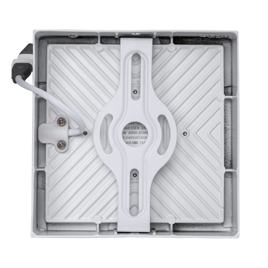 Đèn led downlight ốp nổi tràn viền trắng mặt vuông 16W ánh sáng vàng SSDL-16V MPE