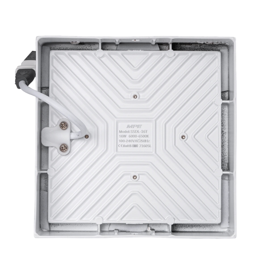 Đèn led downlight ốp nổi tràn viền trắng mặt vuông 16W đổi màu SSDL-16/3C MPE
