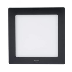 Đèn led panel ốp nổi nhôm thân đen mặt vuông 12W ánh sáng vàng SSPLB-12V MPE