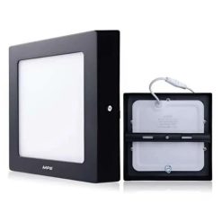 Đèn led panel ốp nổi nhôm thân đen mặt vuông 12W đổi màu SSPLB-12/3C MPE