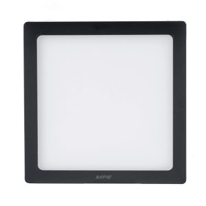 Đèn led panel ốp nổi nhôm thân đen mặt vuông 18W đổi màu SSPLB-18/3C MPE