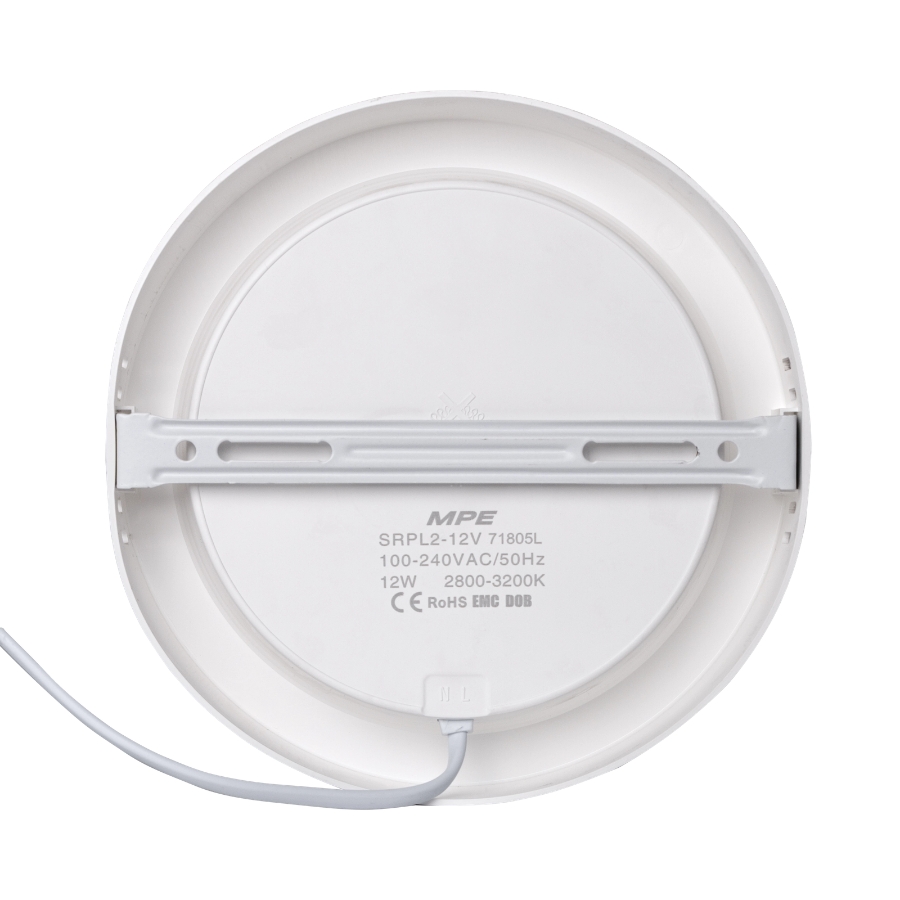 Đèn led panel ốp nổi nhựa 12W ánh sáng trắng SRPL2-12T MPE
