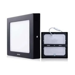 Đèn led panel ốp nổi nhựa thân đen mặt vuông 12W ánh sáng trắng SSPLB2-12T MPE