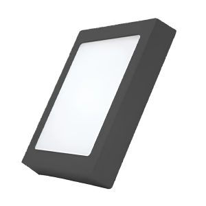 Đèn led panel ốp nổi nhựa thân đen mặt vuông 12W ánh sáng vàng SSPLB2-12V MPE