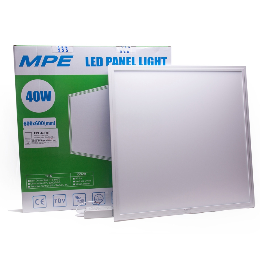 Đèn led tấm loại lớn 600x600mm - 40W ba chế độ màu FPL-6060/3C MPE