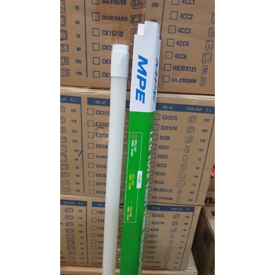 Đèn tuýp led thủy tinh 1m2 20W ánh sáng trắng GT2-120T MPE