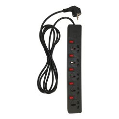 Ổ cắm di động 5 ổ cắm đơn đa năng màu đen AM5SB MPE