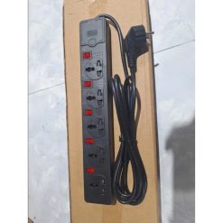 Ổ cắm di động 5 ổ cắm đơn đa năng màu đen AM5SB MPE